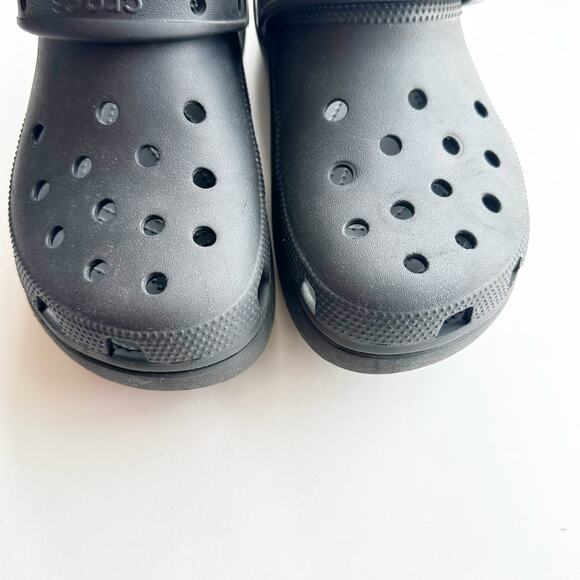 Crocs Classic Platform Clog Black Comfort Shoes W10 - Picture 6 of 7